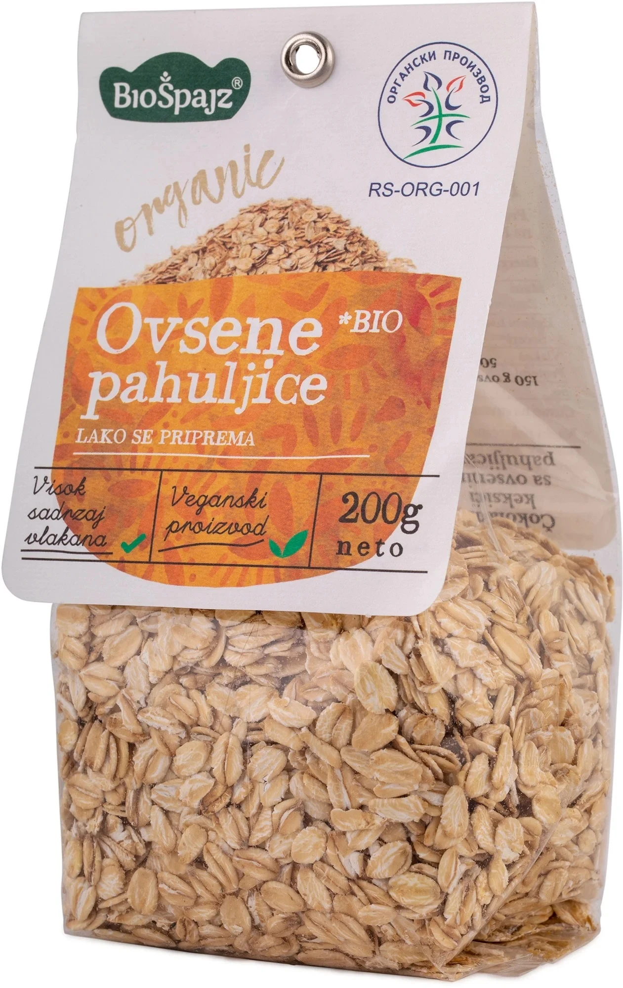 Ovsene pahuljice (organski proizvod)  200 g Bio Špajz